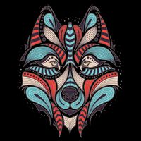 Native American Tribal Wolf Face Performance Shirt