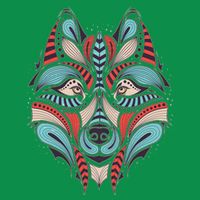Native American Tribal Wolf Face Baby Bodysuit