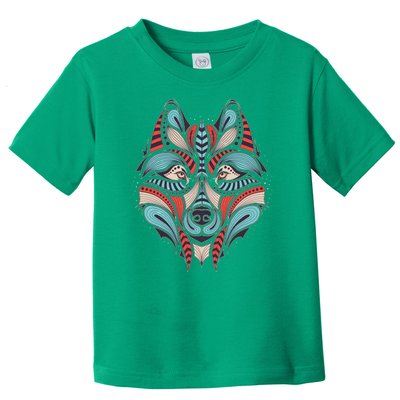 Native American Tribal Wolf Face Toddler T-Shirt