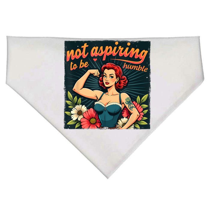 Not Aspiring To Be Humble Feminist Woman Kamala Harris USA-Made Doggie Bandana