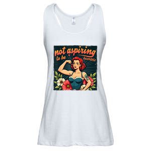 Not Aspiring To Be Humble Feminist Woman Kamala Harris Ladies Essential Flowy Tank