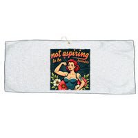 Not Aspiring To Be Humble Feminist Woman Kamala Harris Large Microfiber Waffle Golf Towel