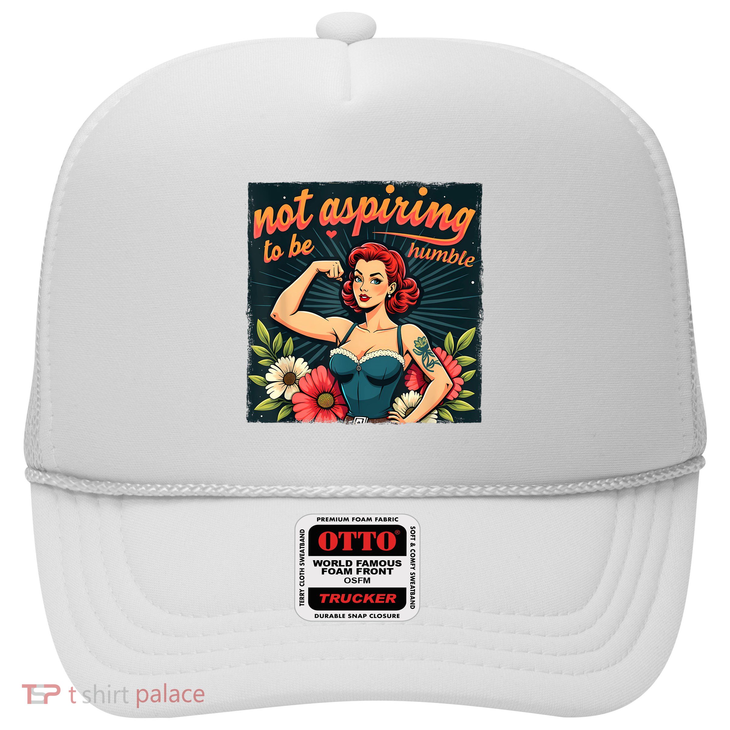 Not Aspiring To Be Humble Feminist Woman Kamala Harris Trucker Hat