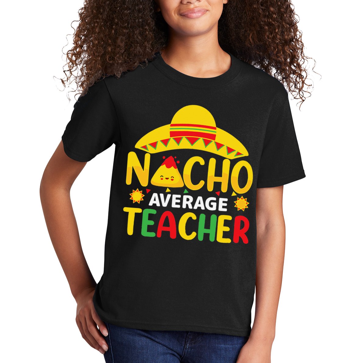 Nacho Average Teacher Mexican Teacher Cinco De Mayo Fiesta Kids T-Shirt