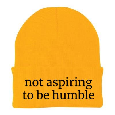 Not Aspiring To Be Humble Kamala Harris 2024 Feminist Girl Power Knit Cap Winter Beanie