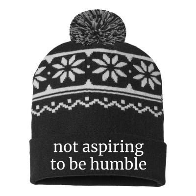 Not Aspiring To Be Humble Kamala Harris 2024 Feminist Girl Power USA-Made Snowflake Beanie