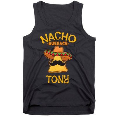 Nacho Average Tony Personalized Name Funny Taco Tank Top