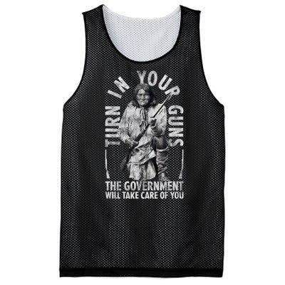 Native America Turn Your Guns Government Take Care Of You Mesh Reversible Basketball Jersey Tank