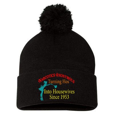 Narcotics Anonymous Turning Hos Into Housewives 1953 Pom Pom 12in Knit Beanie