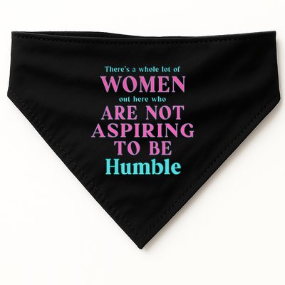 Not Aspiring To Be Humble Kamala Harris Feminist Message USA-Made Doggie Bandana