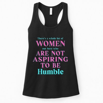 Not Aspiring To Be Humble Kamala Harris Feminist Message Womens Tank Top