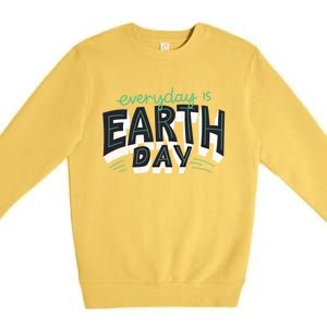 Nature Awareness Trees Design Everyday Is Earth Day Funny Gift Premium Crewneck Sweatshirt