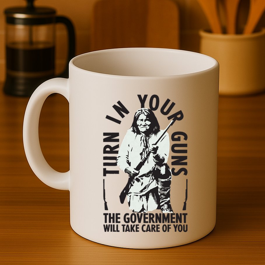 Native America Turn In Your Guns Government Take Care Of You Mug