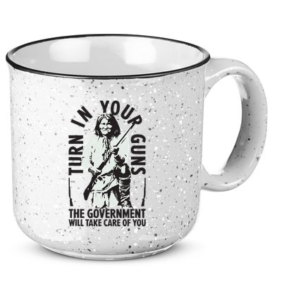 Native America Turn In Your Guns Government Take Care Of You 15oz Campfire Ceramic Mug