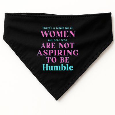 Not Aspiring To Be Humble Kamala Harris Feminist Message USA-Made Doggie Bandana