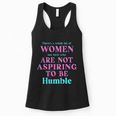Not Aspiring To Be Humble Kamala Harris Feminist Message Womens Tank Top