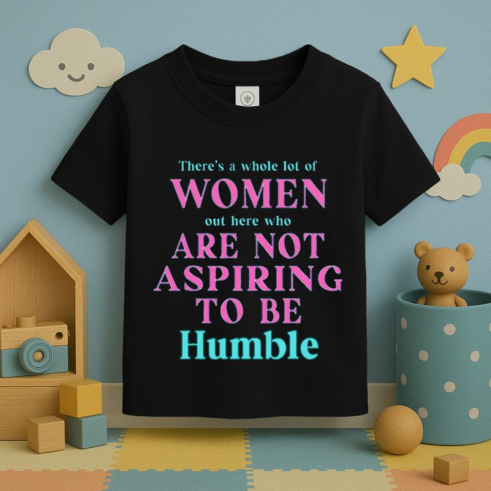 Not Aspiring To Be Humble Kamala Harris Feminist Message Toddler T-Shirt