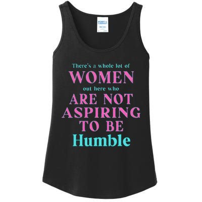 Not Aspiring To Be Humble Kamala Harris Feminist Message Ladies Essential Tank