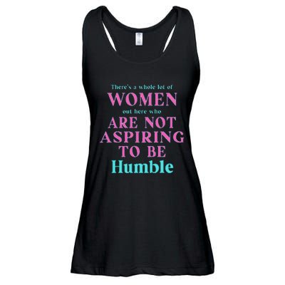 Not Aspiring To Be Humble Kamala Harris Feminist Message Ladies Essential Flowy Tank