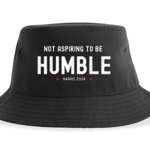 Not Aspiring To Be Humble Kamala Harris Feminist Message Sustainable Bucket Hat