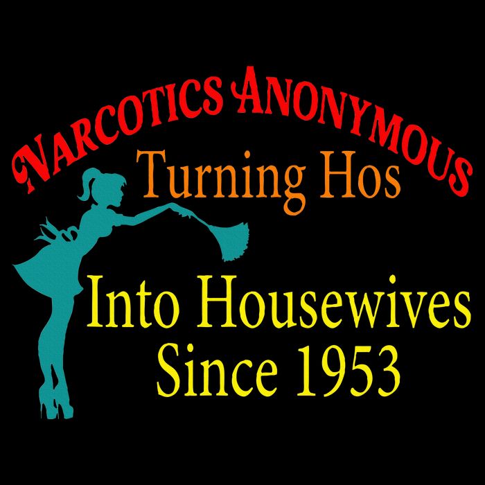 Narcotics Anonymous Turning Hos Into Housewives 1953 Drawstring Bag