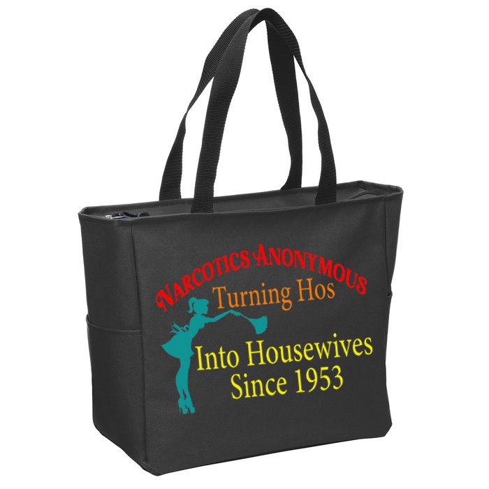 Narcotics Anonymous Turning Hos Into Housewives 1953 Zip Tote Bag