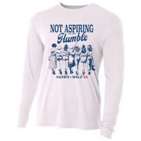 Not Aspiring To Be Humble Kamala Harris Feminist Message Cooling Performance Long Sleeve Crew