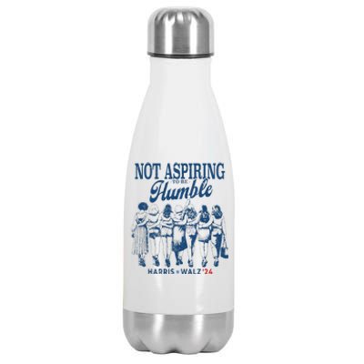 Not Aspiring To Be Humble Kamala Harris Feminist Message Stainless Steel Insulated Water Bottle