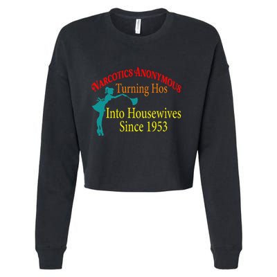 Narcotics Anonymous Turning Hos Into Housewives 1953 Cropped Pullover Crew