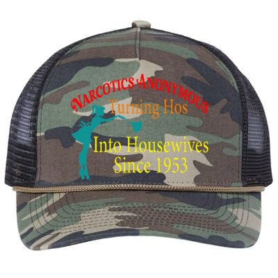 Narcotics Anonymous Turning Hos Into Housewives 1953 Retro Rope Trucker Hat Cap