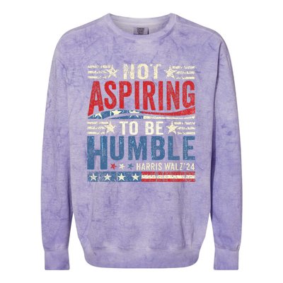 Not Aspiring To Be Humble Colorblast Crewneck Sweatshirt