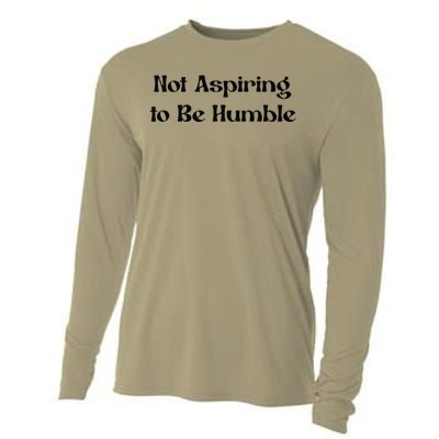 Not Aspiring To Be Humble Retro Kamala Harris Feminist Funny Cooling Performance Long Sleeve Crew