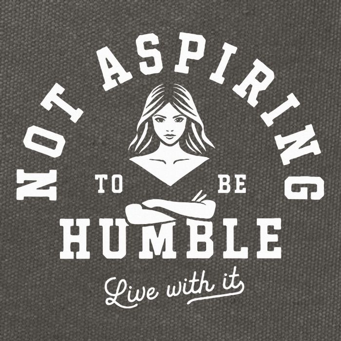 Not Aspiring To Be Humble Cotton Canvas Backpack