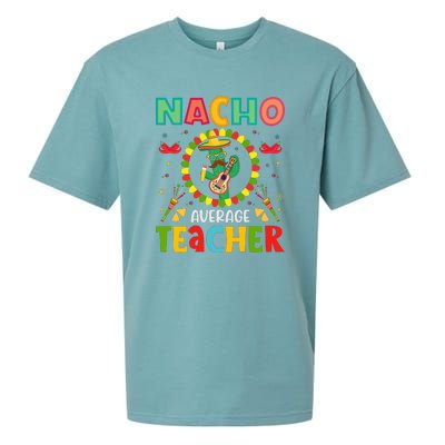 Nacho Average Teacher, Cinco De Mayo Mexican Fiesta Funny Sueded Cloud Jersey T-Shirt