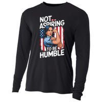 Not Aspiring To Be Humble American Flag Kamala Harris 2024 Premium Cooling Performance Long Sleeve Crew