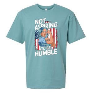 Not Aspiring To Be Humble American Flag Kamala Harris 2024 Premium Sueded Cloud Jersey T-Shirt