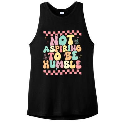 Not Aspiring To Be Humble Groovy Ladies PosiCharge Tri-Blend Wicking Tank