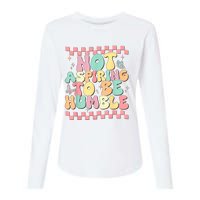 Not Aspiring To Be Humble Groovy Womens Cotton Relaxed Long Sleeve T-Shirt