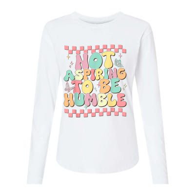 Not Aspiring To Be Humble Groovy Womens Cotton Relaxed Long Sleeve T-Shirt