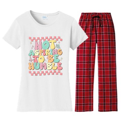 Not Aspiring To Be Humble Groovy Women's Flannel Pajama Set