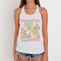 Not Aspiring To Be Humble Groovy Women's Knotted Racerback Tank