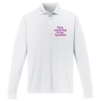 Not Aspiring To Be Humble kamala harris Performance Long Sleeve Polo