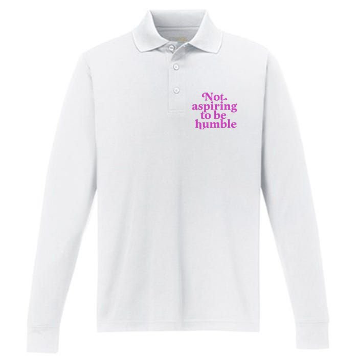 Not Aspiring To Be Humble kamala harris Performance Long Sleeve Polo