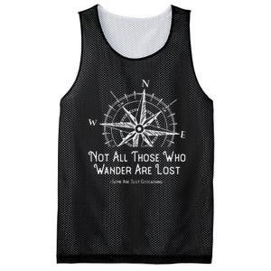 Not All Those Who Wander Are Lost Funny Geocaching Gift Mesh Reversible Basketball Jersey Tank