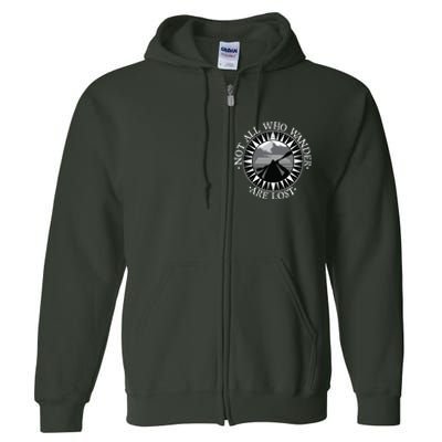 Not All Those Who Wander Are Lost Kayak Kayaking Gift Full Zip Hoodie