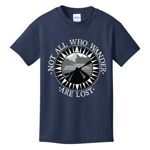 Not All Those Who Wander Are Lost Kayak Kayaking Gift Kids T-Shirt