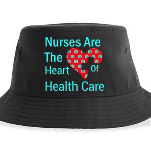 Nurses Are The Heart Of Health Care Sustainable Bucket Hat