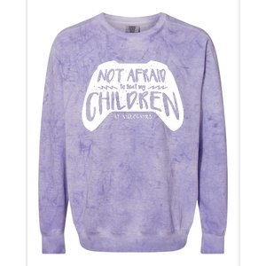 Not Afraid To Beat My Children At Video Games Colorblast Crewneck Sweatshirt