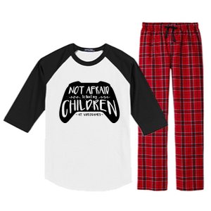 Not Afraid To Beat My Children At Video Games Raglan Sleeve Pajama Set