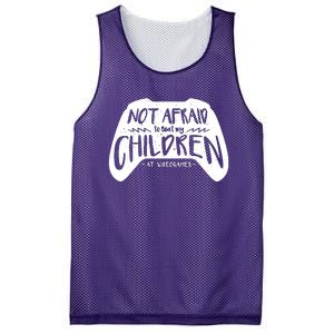 Not Afraid To Beat My Children At Video Games Mesh Reversible Basketball Jersey Tank